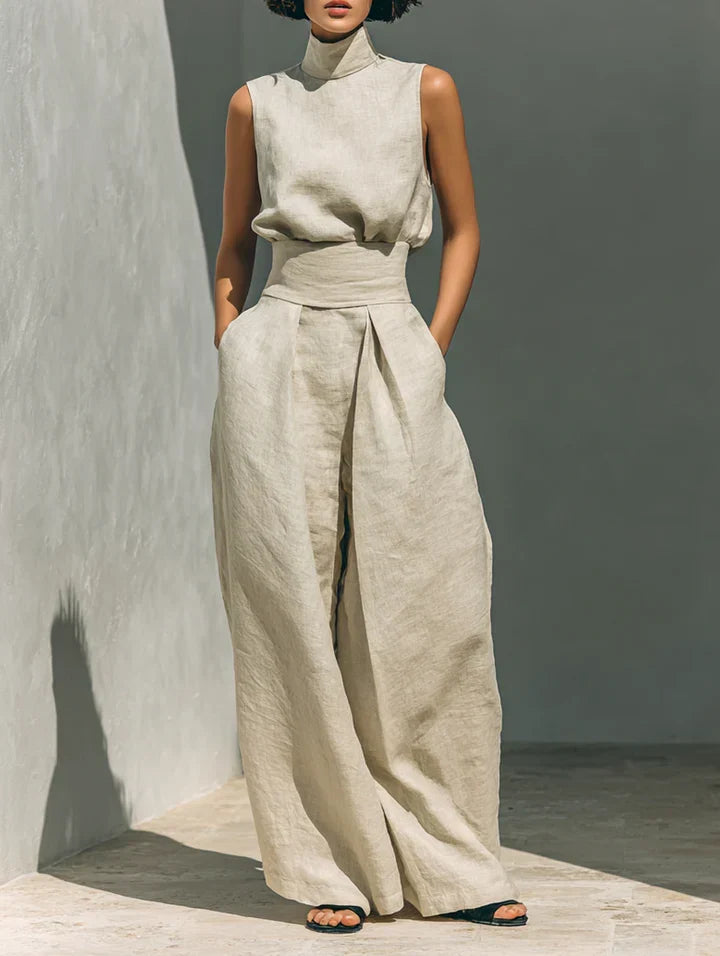 Flora | Minimalist Linen Two-Piece Set
