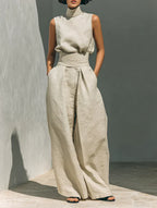 Flora | Minimalist Linen Two-Piece Set