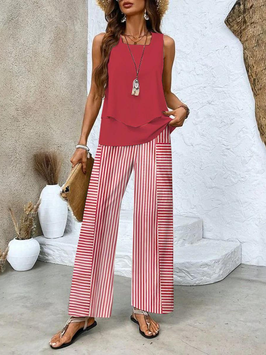 Jamie | Elegant Top & Wide-Leg Trouser Set
