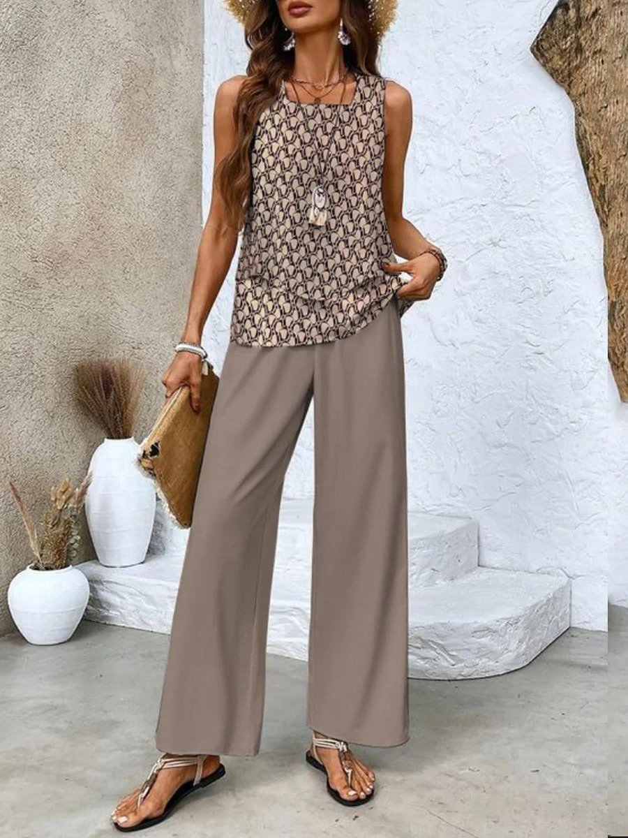 Jamie | Elegant Top & Wide-Leg Trouser Set