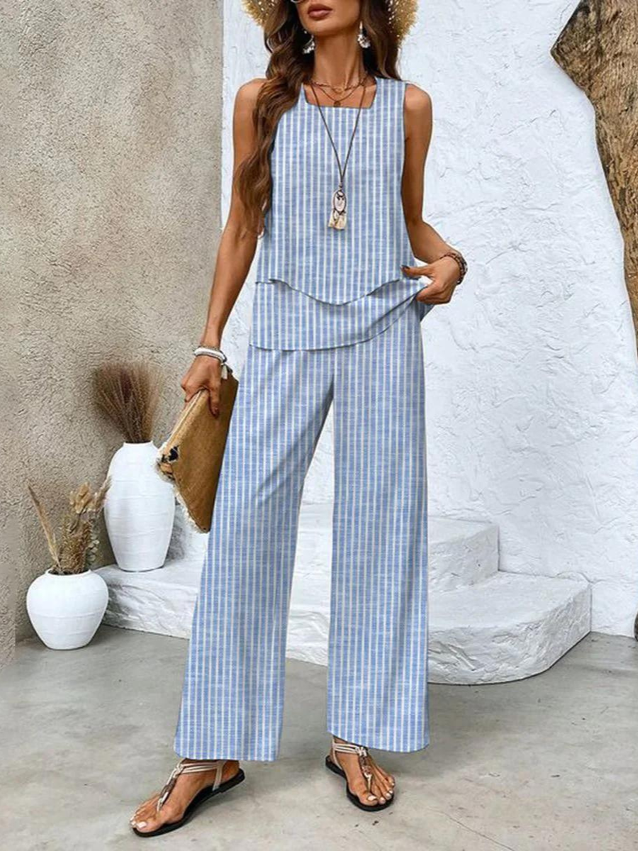 Jamie | Elegant Top & Wide-Leg Trouser Set