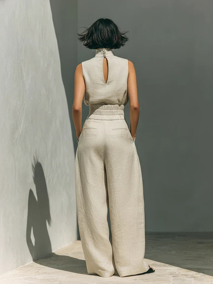 Flora | Minimalist Linen Two-Piece Set