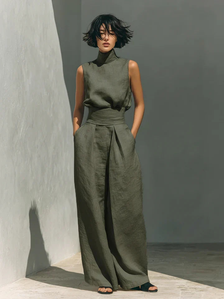 Flora | Minimalist Linen Two-Piece Set