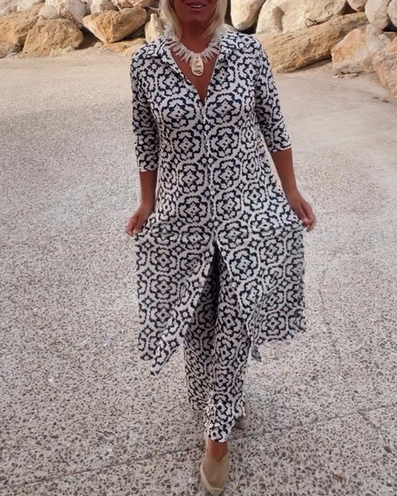 Sara | Button-Front Two-Piece Set