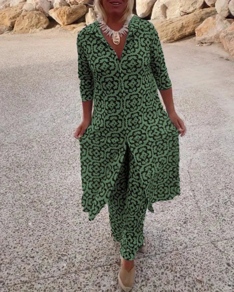 Sara | Button-Front Two-Piece Set
