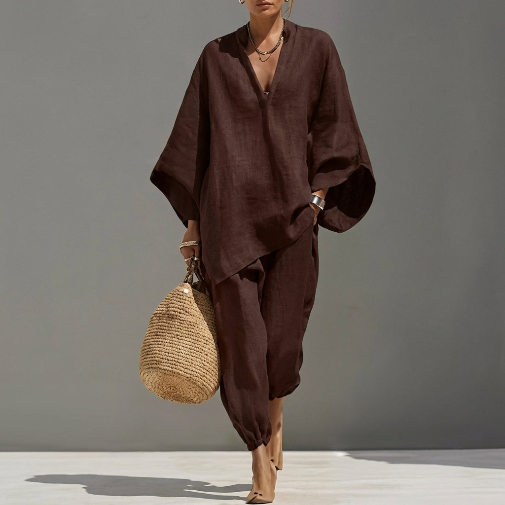 Marin | V-Neck Casual Two-Piece Set