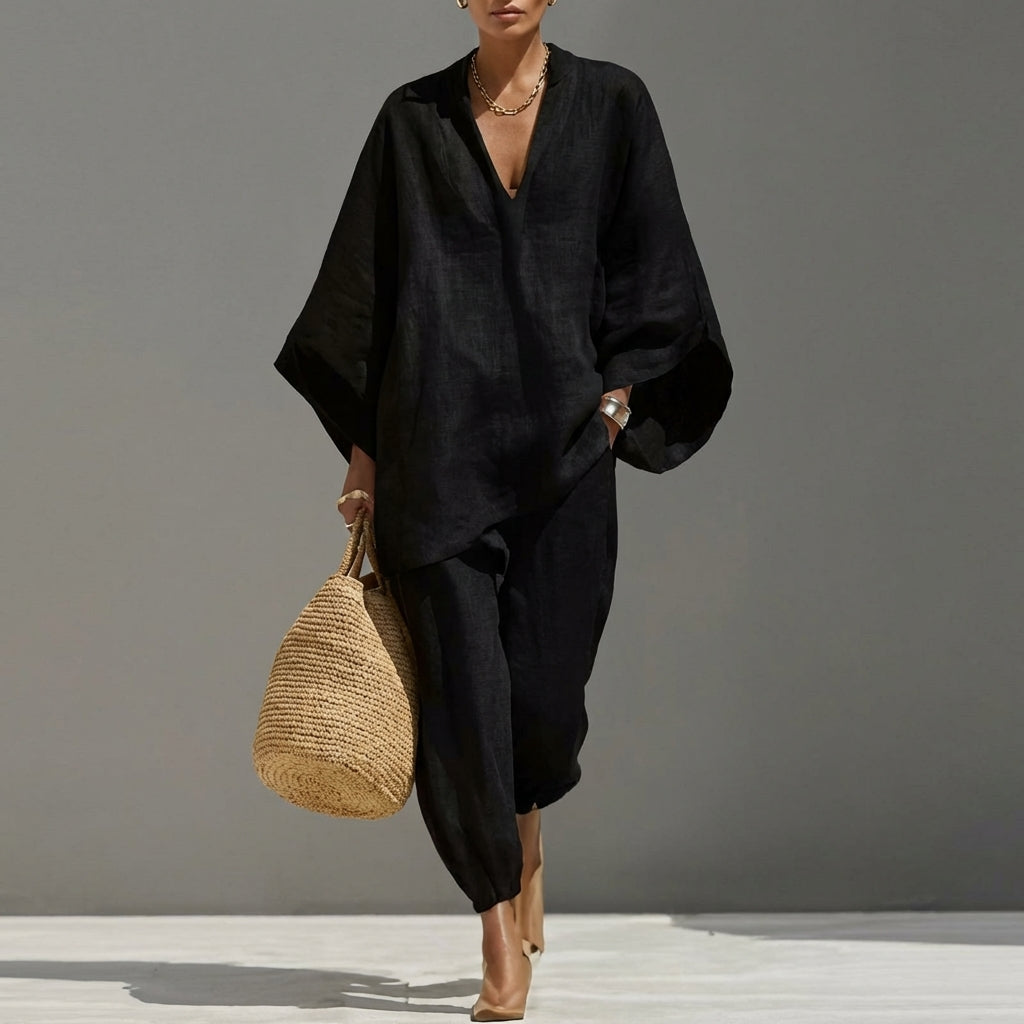 Marin | V-Neck Casual Two-Piece Set