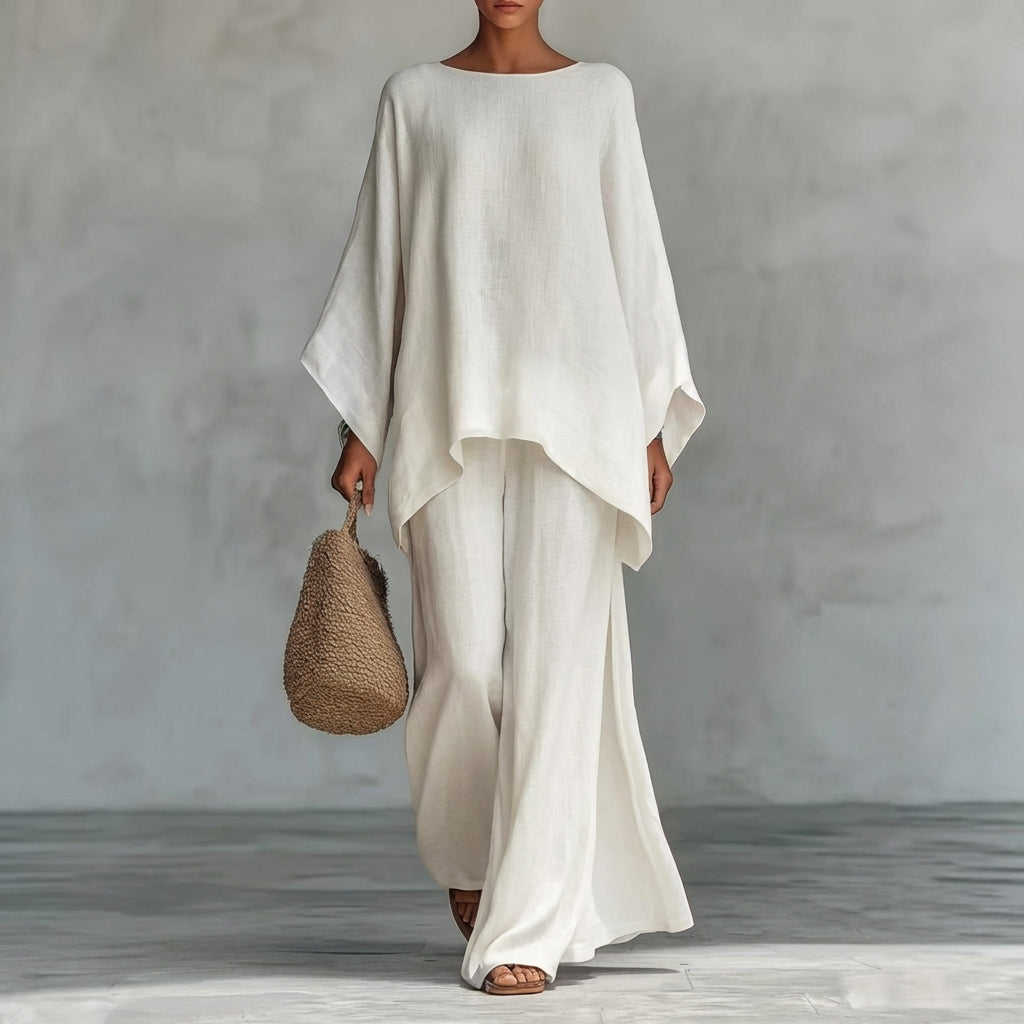 Kristyna | Long-Sleeve & Wide-Leg Trouser Set