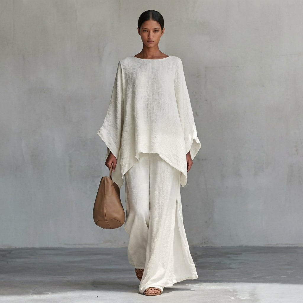Kristyna | Long-Sleeve & Wide-Leg Trouser Set