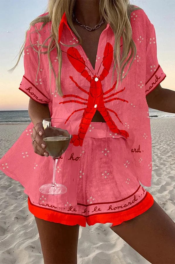 Sunny | Lobster Print Beach Set