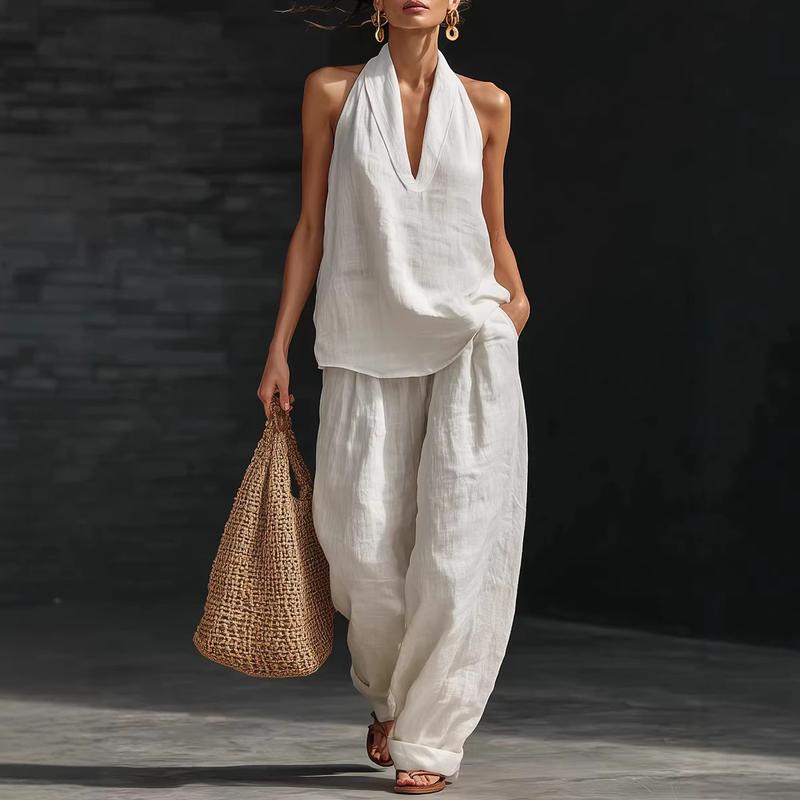 Anhela | Linen-Texture Two-Piece Set