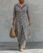Sara | Button-Front Two-Piece Set