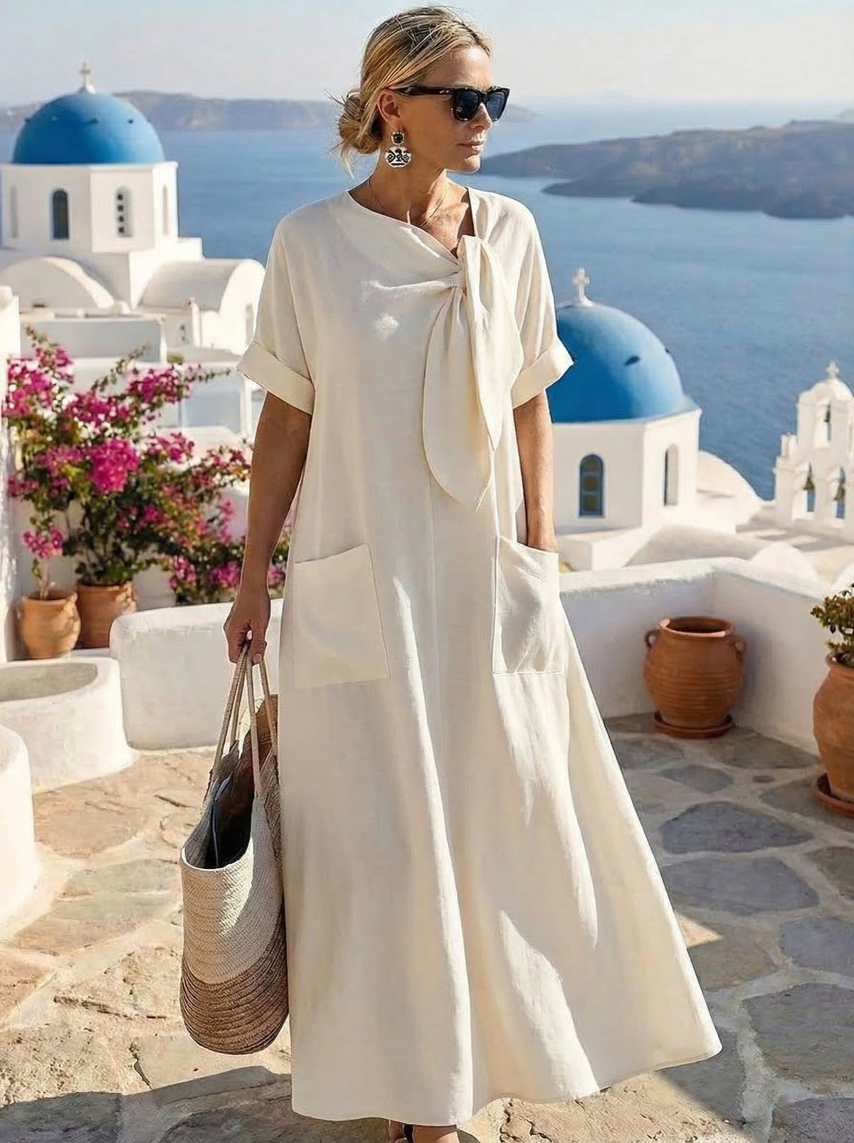 Fleur™ Summer Maxi Dress with Pockets