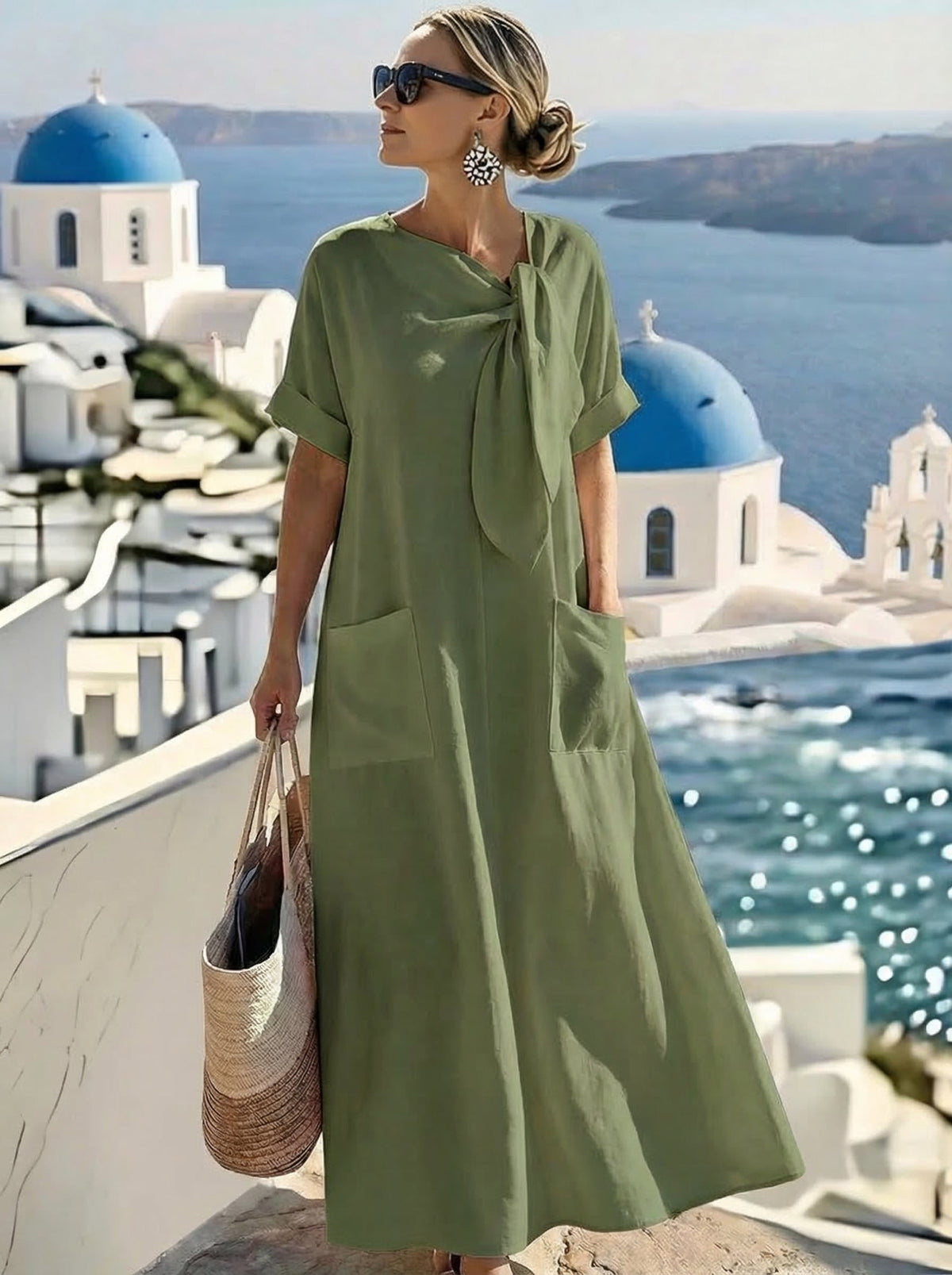 Fleur™ Summer Maxi Dress with Pockets