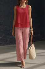 Jade | Elegant Top & Wide-Leg Trouser Set