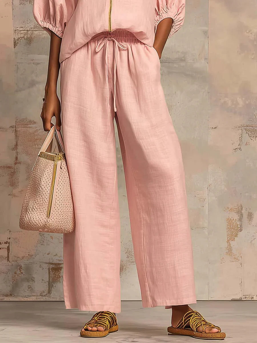 Albina | Relaxed Shirt & Wide-Leg Trouser Set